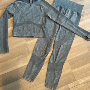 Pink legging set small top tights yoga